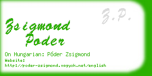 zsigmond poder business card