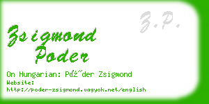 zsigmond poder business card